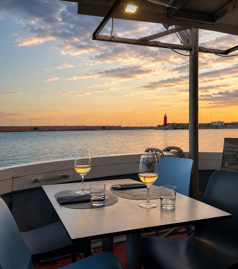 Les meilleurs restaurants à Imperia : 7 adresses où manger en bord de mer en Ligurie, Italie Où manger à Imperia meilleurs restaurant en bord de mer sur un bateau ittiturismo pingone imperia